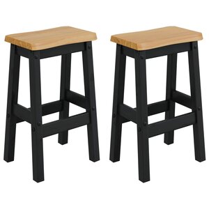 vidaXL Tabouret de bar haut EKAI 2 pc Noir 40 x 29 x 63 cm