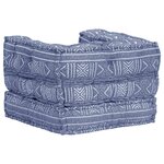 vidaXL Pouf modulaire Indigo Tissu