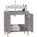 vidaXL Meuble d'évier sonoma gris 58x33x60 cm bois d'ingénierie