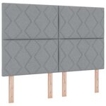 vidaXL Lit à ressort LED avec matelas Gris clair 160 x 200 cm tissu