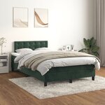 vidaXL Sommier à lattes de lit avec matelas vert foncé 120x190 cm