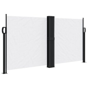 vidaXL Auvent latéral rétractable blanc 120x600 cm