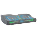 vidaXL Oreiller avec oreiller Gris 60 x 34 x 11 cm Polyester