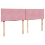 vidaXL Sommier à lattes de lit avec matelas Rose 200x200 cm Velours