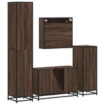 vidaXL Ensemble de meubles de salle de bain 4 Pièces chêne marron
