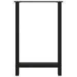 vidaXL Pieds de table de bar Noir 2 pièces 60 x (90-91) cm Acier