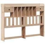 vidaXL Lit bibliothèque sans matelas 140x190 cm bois de pin massif