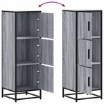 vidaXL Buffet haut sonoma gris 35 5x35x106 5 cm bois ingénierie métal