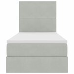 vidaXL Lit avec rangement et LED Gris clair 90 x 190 cm Velours