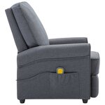 vidaXL Fauteuil électrique de massage Gris foncé Tissu