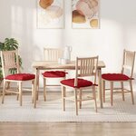 vidaXL Coussins de siège 2 Pièces Rouge 40 x 40 x 6 cm tissu