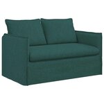 vidaXL Canapé Vert foncé 136 x 82 x 85 cm tissu
