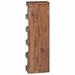 vidaXL Étagère Marron 24 x 14 x 80 cm Bois de Mahogany Massif