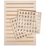 Letterboard en bois  FSC Mix Credit  nature  30x42cm  y compris 96 lettres  1kit