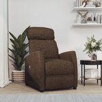 vidaXL Fauteuil Marron Tissu