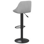 vidaXL Tabourets de bar lot de 2 gris clair velours