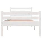 vidaXL Cadre de lit sans matelas blanc bois massif 90x200 cm