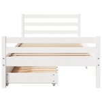 vidaXL Cadre de lit sans matelas blanc 100x200 cm bois de pin massif