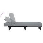 vidaXL Chaise longue gris clair tissu