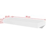 vidaXL 2 Étagères murales MDF Blanc Rangement de livres/DVD