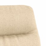 vidaXL Chaise de relaxation avec tabouret Crème Tissu et similicuir