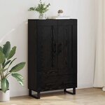 vidaXL Haut Armoire Chêne noir 69 5 x 31 x 115 cm Bois d'ingénierie