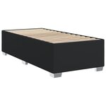 vidaXL Sommier à lattes de lit avec matelas noir simple similicuir