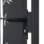 vidaXL Portail de jardin anthracite 105x80 cm acier design de bambou