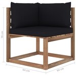 Vidaxl salon palette de jardin 6 pièces et coussins bois de pin imprégné