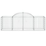vidaXL Panier de gabions arqué 200x50x60/80 cm Fer galvanisé