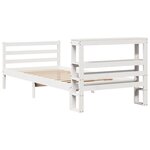 vidaXL Cadre de lit sans matelas blanc 90x200 cm bois de pin massif