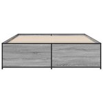 vidaXL Cadre de lit sonoma gris 160x200 cm bois d'ingénierie et métal