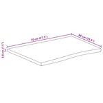 vidaXL Dessus de table 70x60x3 8 cm rectangulaire bois massif d'acacia