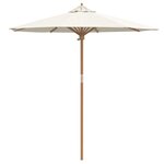 vidaXL Parasol de jardin Blanc crème 217 x 217 x 230 cm Bambou