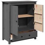 vidaXL Buffet Gris 83x41 5x100 cm Bois massif de pin