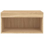 vidaXL Meuble TV avec lumières LED chêne sonoma 60x30x30 cm