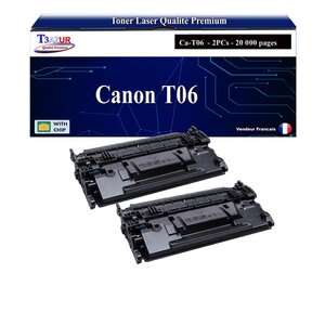 T3AZUR -2x Toners compatibles avec Canon i-SENSYS X1643P  imageRUNNER 1643i  1643iF  iR 1643i  iR 1643iF remplace Canon T06 Noir - 20 000 pages