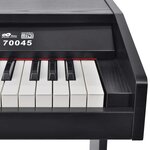 vidaXL Piano numérique avec pédales 88 touches Noir Panneau mélamine