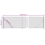 vidaXL Clôture en mailles de chaîne avec bride argenté 0 8x10 m