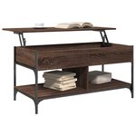 vidaXL Table basse chêne marron 100x50x50cm bois d'ingénierie et métal