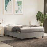 vidaXL Cadre de lit Gris clair 140x200 cm Velours