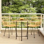 vidaXL Ensemble à manger de jardin 3 Pièces Résine tressée