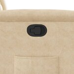 vidaXL Fauteuil inclinable crème tissu microfibre