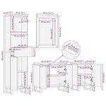 vidaXL Ensemble de mobilier de salle de bain 4 Pièces Marron noyer