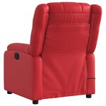 vidaXL Fauteuil de massage inclinable électrique rouge similicuir