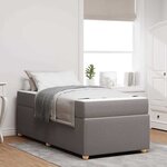 vidaXL Cadre de lit Autre Taupe 90 x 190 cm tissu