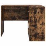 vidaXL Bureau d'angle avec tiroir Chêne fumé 102 x 88 x 75 cm