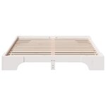 vidaXL Cadre de lit Blanc 207 x 155.5 x 17 cm Bois massif en pin