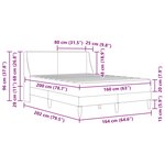 vidaXL Cadre de lit avec matelas Noir 160 x 200 cm Polyester