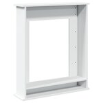 VidaXL Cadre de cheminée blanc 75x20x87 5 cm bois d'ingénierie